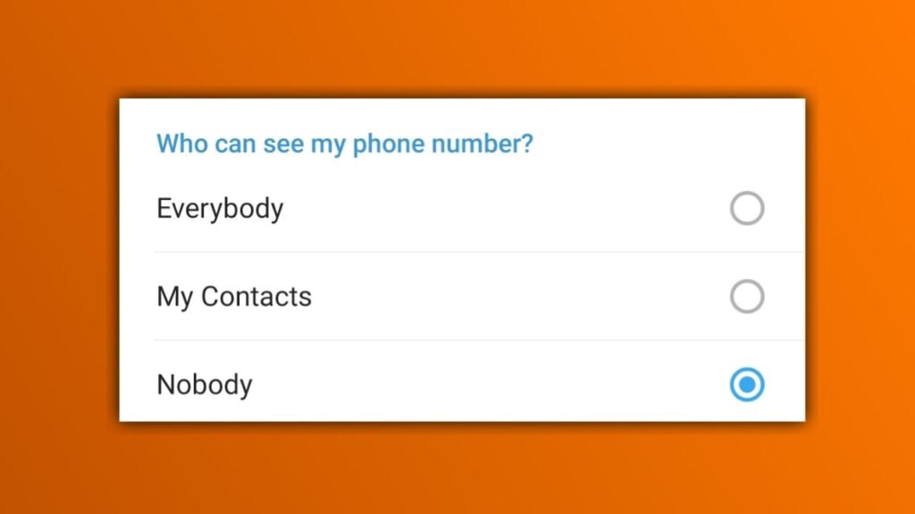 How to hide phone number in telegram?