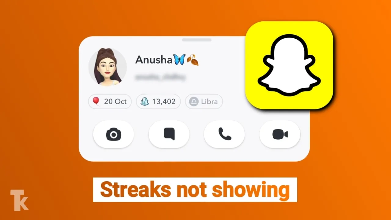 Why is the streak number of my friend not showing in Snapchat?