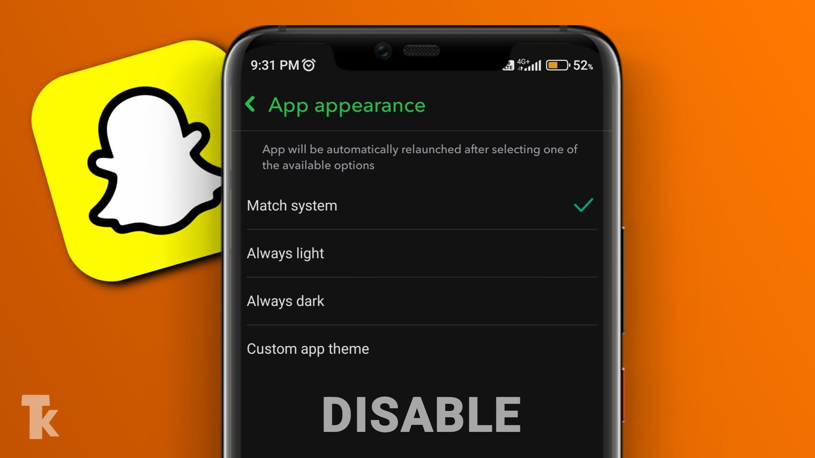 How to Disable Dark Mode in Snapchat