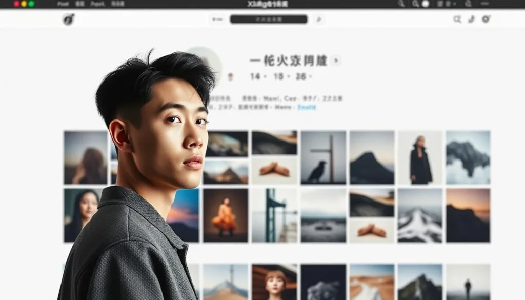 A meticulously customized Xiaohongshu profile, showcasing a visually striking personal brand. In the foreground, a clean and modern profile picture captures the user's essence, subtly lit from the side to accentuate their features. The middle ground features a thoughtfully curated collection of captivating visuals, each image a testament to the user's unique aesthetic and storytelling prowess. In the background, a minimalist yet impactful cover photo sets the tone, evoking a sense of refined elegance and digital sophistication. The overall composition radiates a carefully crafted, cohesive visual identity that instantly grabs the viewer's attention and leaves a lasting impression. A meticulously customized Xiaohongshu profile, showcasing a visually striking personal brand. In the foreground, a clean and modern profile picture captures the user's essence, subtly lit from the side to accentuate their features. The middle ground features a thoughtfully curated collection of captivating visuals, each image a testament to the user's unique aesthetic and storytelling prowess. In the background, a minimalist yet impactful cover photo sets the tone, evoking a sense of refined elegance and digital sophistication. The overall composition radiates a carefully crafted, cohesive visual identity that instantly grabs the viewer's attention and leaves a lasting impression.