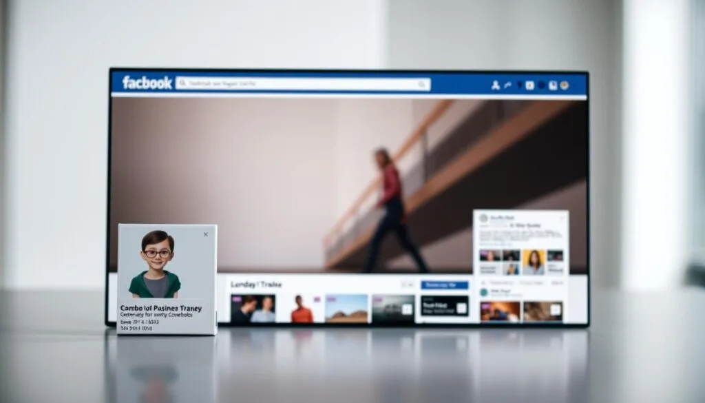 A professional, minimalist Facebook page visual identity. In the foreground, a clean, modern Facebook profile picture and cover photo, designed with high-quality imagery, typography, and color palette that reflects the brand. In the middle ground, a neatly organized Facebook page feed, showcasing a grid of visually cohesive, eye-catching post thumbnails. In the background, a subtle, blurred Facebook interface, conveying a sense of seamless integration. Soft, indirect lighting creates a polished, sophisticated atmosphere. Captured with a high-resolution camera lens, the overall composition exudes a sense of professionalism and brand authority. A professional, minimalist Facebook page visual identity. In the foreground, a clean, modern Facebook profile picture and cover photo, designed with high-quality imagery, typography, and color palette that reflects the brand. In the middle ground, a neatly organized Facebook page feed, showcasing a grid of visually cohesive, eye-catching post thumbnails. In the background, a subtle, blurred Facebook interface, conveying a sense of seamless integration. Soft, indirect lighting creates a polished, sophisticated atmosphere. Captured with a high-resolution camera lens, the overall composition exudes a sense of professionalism and brand authority.