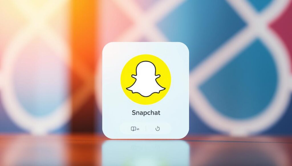 A stylized digital interface of a Snapchat public profile, bathed in soft, warm lighting. The main focus is a circular avatar image, surrounded by a sleek, minimalist layout with subtle hints of the Snapchat branding. The background features a blurred, abstract pattern in complementary colors, creating a sense of depth and visual interest. The overall aesthetic is modern, clean, and inviting, reflecting the intuitive design of the Snapchat platform.