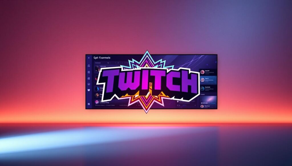 A vibrant, dynamic Twitch streaming overlay set against a sleek, minimalist backdrop. In the foreground, an intricate, custom-designed logo and overlapping graphics create a striking visual identity. The middle ground features interactive UI elements like chat, alerts, and stream info panels, all designed with a clean, modern aesthetic. The background has a subtle, textured gradient that adds depth and atmosphere, lit by a warm, diffused lighting that casts a subtle glow. The overall composition conveys a professional, polished, and visually engaging Twitch channel branding.