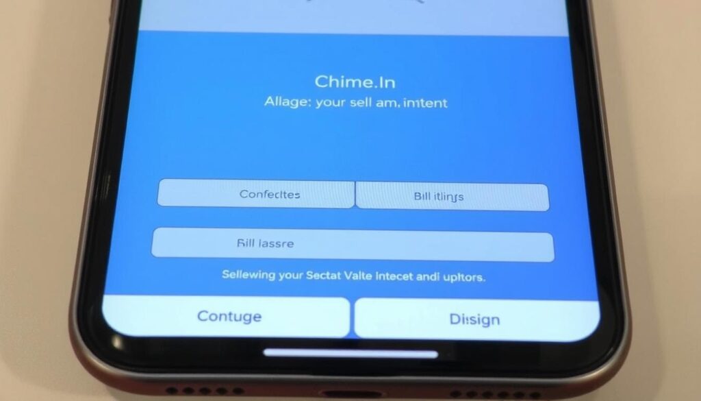 Generate an image of the Chime.In app setup screen