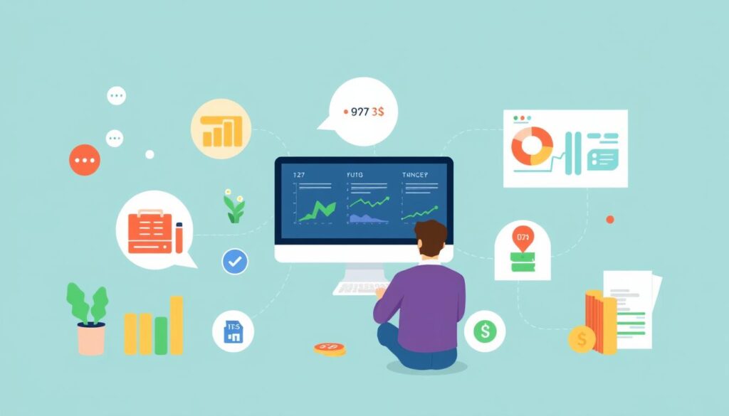 Generate an image representing a comprehensive financial management solution